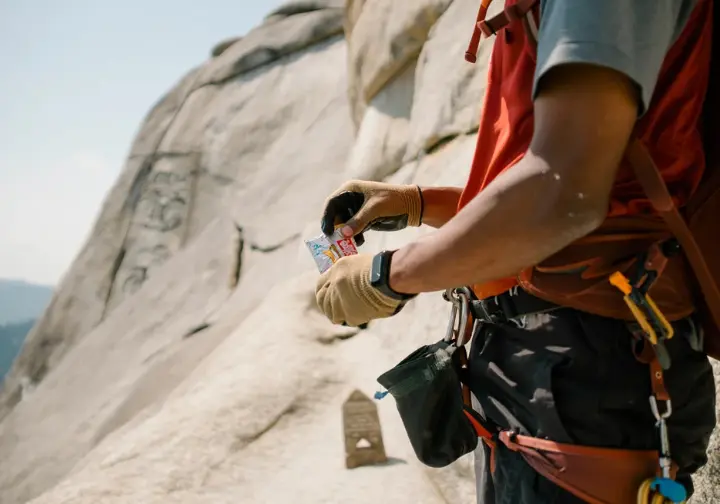 Climber practicing stewardship on Half Dome, reflecting on history and ethics beyond the ascent, crucial for yosemite climbing half dome.