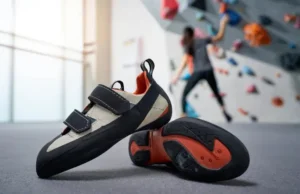 Climbing Shoe Fit: Expert Guide to Peak Performance Expert guide to how a climbing shoe should fit for peak performance, showcasing a pair of high-quality climbing shoes in a well-lit setting.