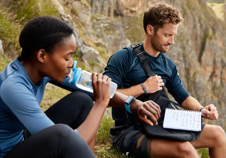 Assessing readiness for Mount Whitney Mountaineer's Route: diverse climbers checking fitness and acclimatization during training.