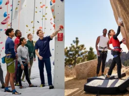 Mastering the rules of rock climbing: climbers learning gym safety and practicing outdoor ethics.