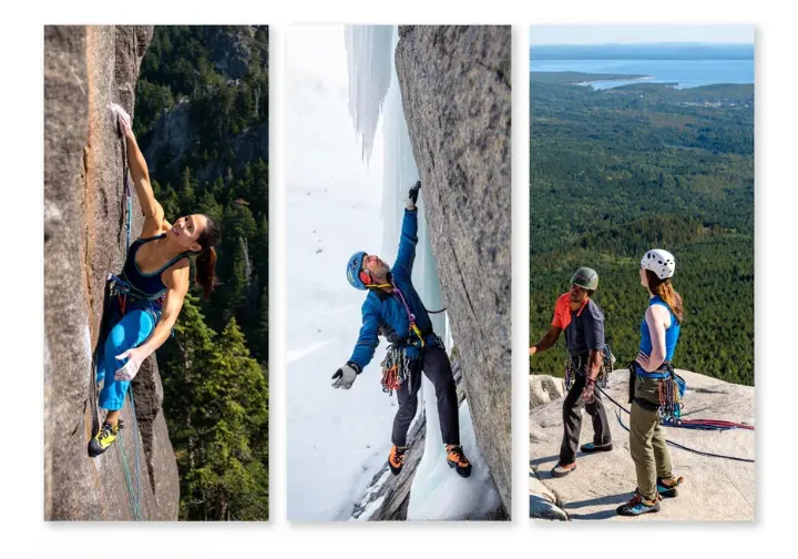 Exploring Maine's diverse climbing destinations beyond Acadia, showcasing sport, ice, and other crags.