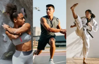 Unlock Reach: Athlete’s Mobility Routine Guide Diverse athletes demonstrating peak mobility, illustrating a guide to an athlete's mobility routine to unlock reach.