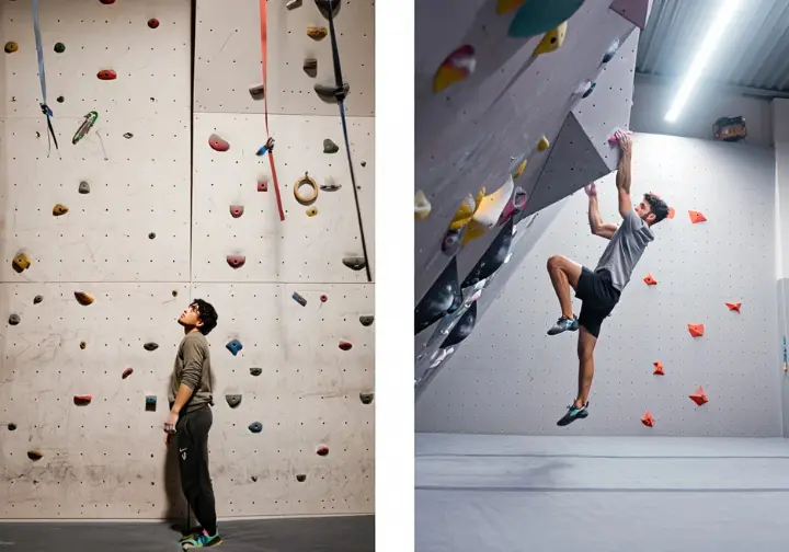 Why your choice of rock climbing wall manufacturer matters: contrasting a poor-quality wall with a high-quality, professionally manufactured wall.