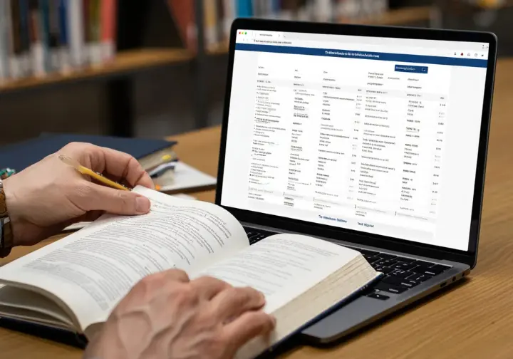 Accessing archives for Everest summiteer lists: hands interacting with The Himalayan Database, a source for the list of people who climbed.