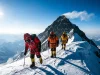 Best Time to Climb Everest Is a 5-Day Window Climbers on the upper ridge of Everest during the May summit window under clear skies