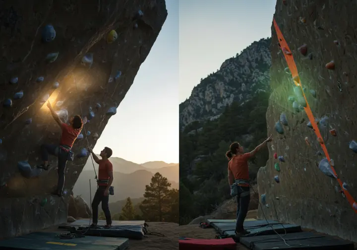 Climbers debating the performance benefits and risks of low-carb exercise for power versus endurance in climbing.