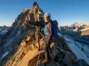 Matterhorn Guides Compared: 2025 Guide to a Safe Climb A certified mountain guide leads a climber safely along a narrow, exposed rock ridge during a guided ascent of the Matterhorn.