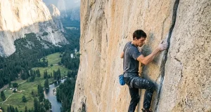 Alex Honnold Isn’t Fearless. He’s Just Prepared Lone free solo climber high on El Capitan's granite at first light in Yosemite