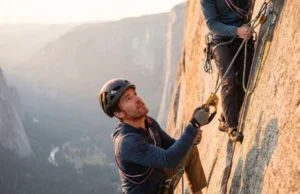 Should You Hire a Guide for The Nose? Here’s the Honest Take Climber jugging on The Nose El Capitan with guide managing ropes above on vertical granite wall