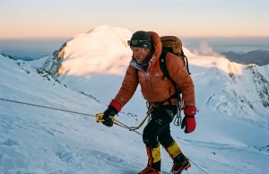 Why Cho Oyu’s Easy 8,000er Reputation Is a Trap Climber on the Cho Oyu glacier route at dawn in expedition double boots, an honest look at the easy 8000er