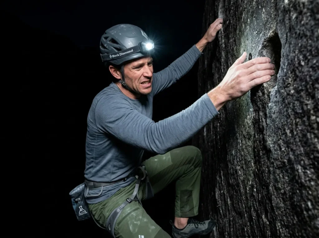 Climber participating in 24 hours of horseshoe hell