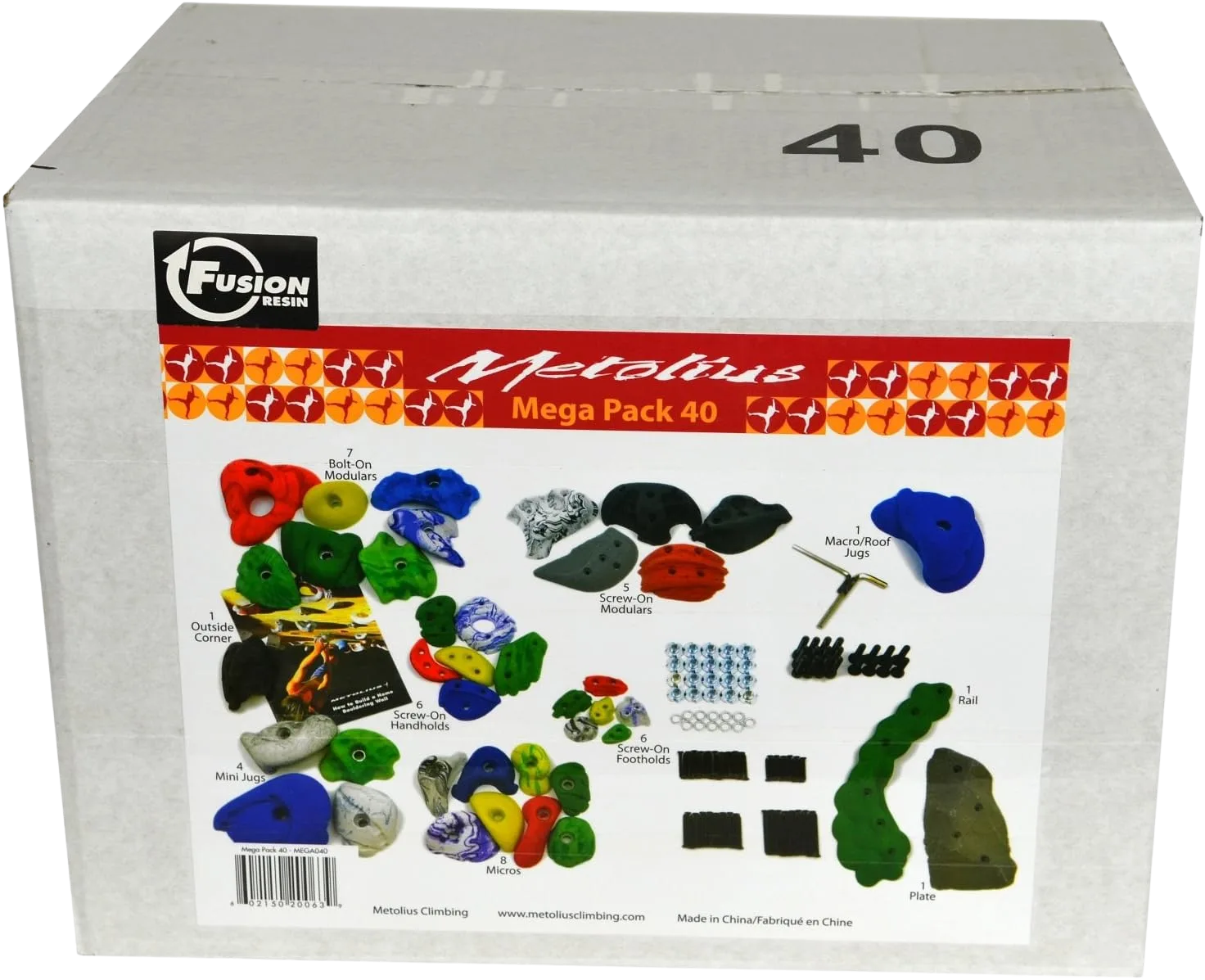 Metolius Mega Pack 40 Climbing Holds for Home Wall