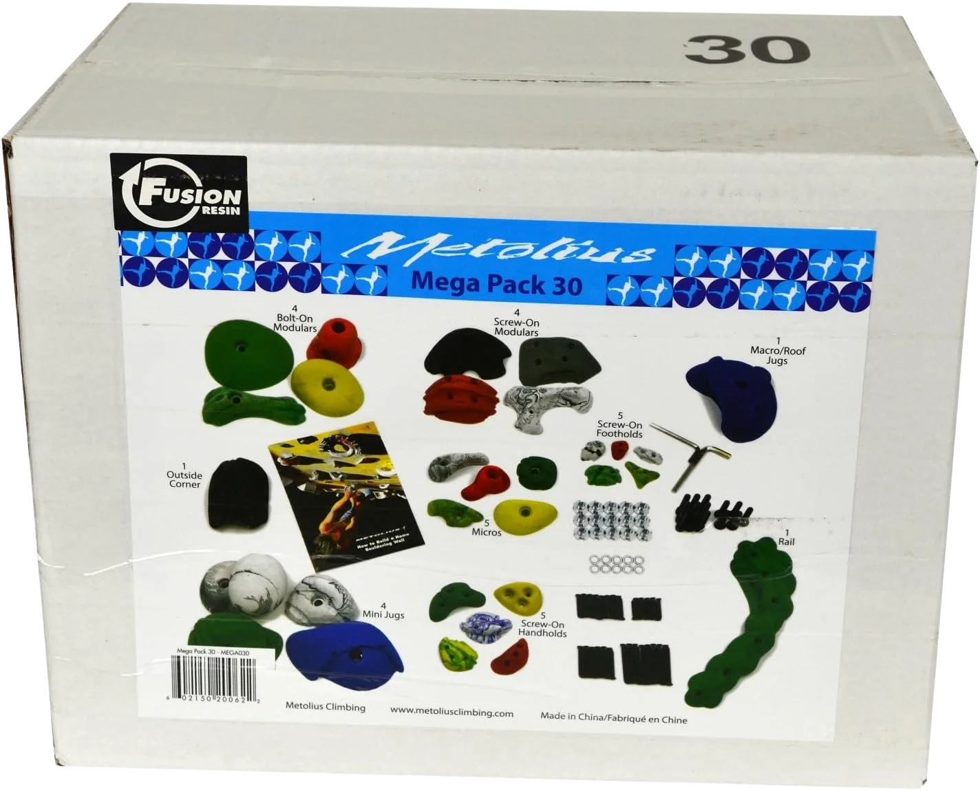 Metolius Super 7 Set 30 Beginner Climbing Holds for Home Wall