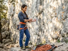 I Tested Every Crag Warm-Up. Only One Worked Sport climber performing finger tendon glides warm-up at outdoor limestone crag