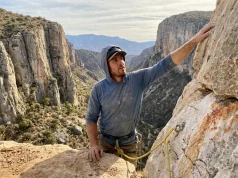 How to Climb El Potrero Chico the Field-Tested Way Climber on limestone multi-pitch route at El Potrero Chico Mexico with canyon walls rising behind