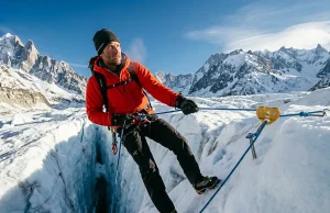 What Most Guides Miss About 3:1 Mechanical Advantage Alpine climber hauling on a glacier using a 3:1 mechanical advantage system with a Petzl pulley.