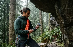 Rainy Day Climbing Plan Pros Actually Follow Pro climber organizing gear as part of rainy day climbing alternatives indoor options