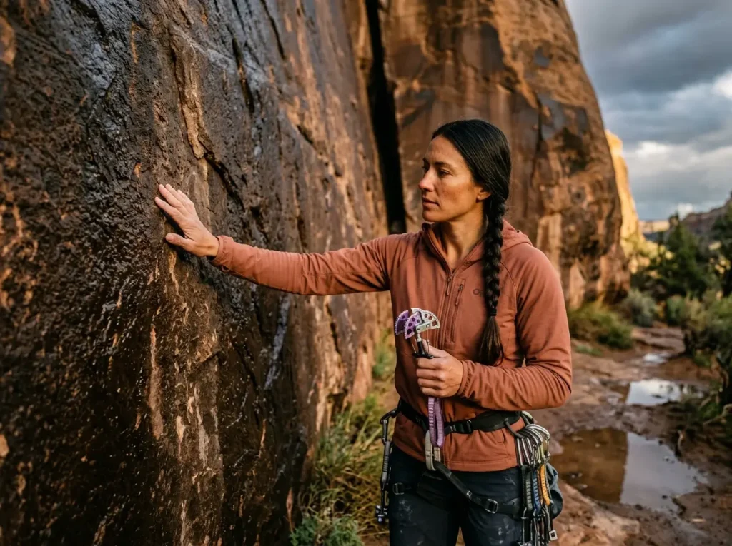 Assessing wet rock geology before choosing indoor options for climbing