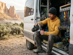 What Dirtbag Climbers Actually Live Like Discover what is dirtbag climbing lifestyle really like with this morning view of a climber sorting gear in their van.