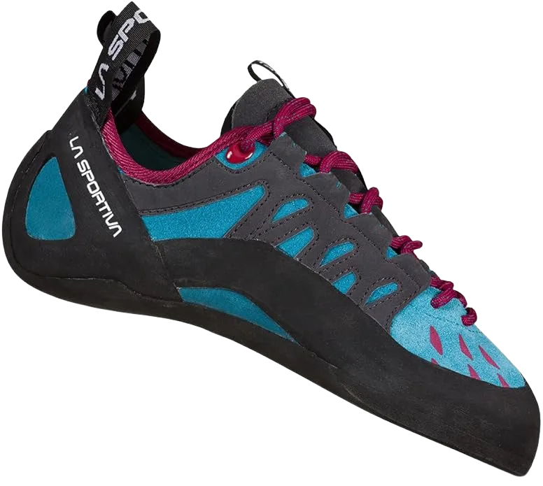 La Sportiva Tarantulace women's beginner climbing shoe with flat last and lace closure