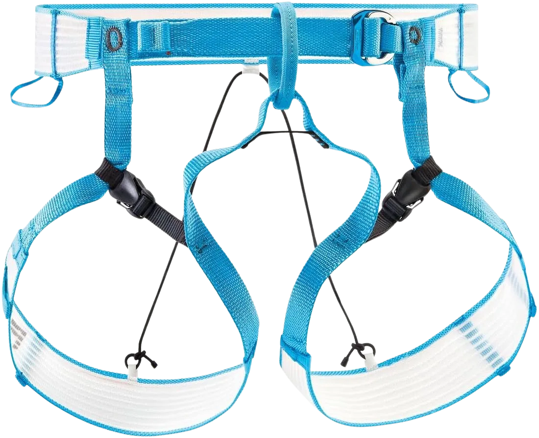 Petzl Altitude ultralight alpine harness that fits over a down suit