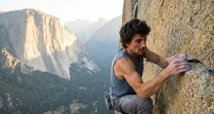Free Soloing With No Net? Dean Potter’s Legacy Lone free soloist on a sheer Yosemite granite wall at dawn, no rope, evoking Dean Potter's legacy