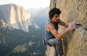 Free Soloing With No Net? Dean Potter’s Legacy Lone free soloist on a sheer Yosemite granite wall at dawn, no rope, evoking Dean Potter's legacy