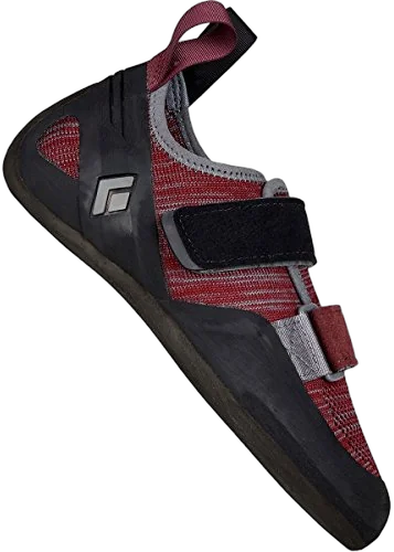 Black Diamond Momentum women's beginner climbing shoe with flat last and Velcro closure