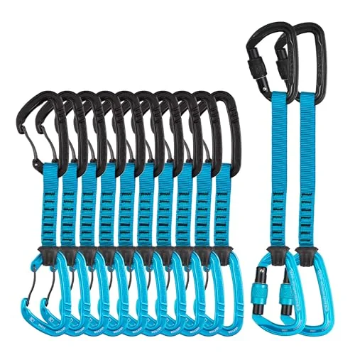 Trango Vector Quickdraw Package twelve-pack, a pre-assembled starter rack of sport quickdraws