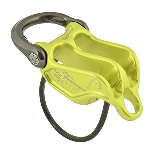 DMM Pivot guide-mode belay device for lowering a second on multi-pitch anchors